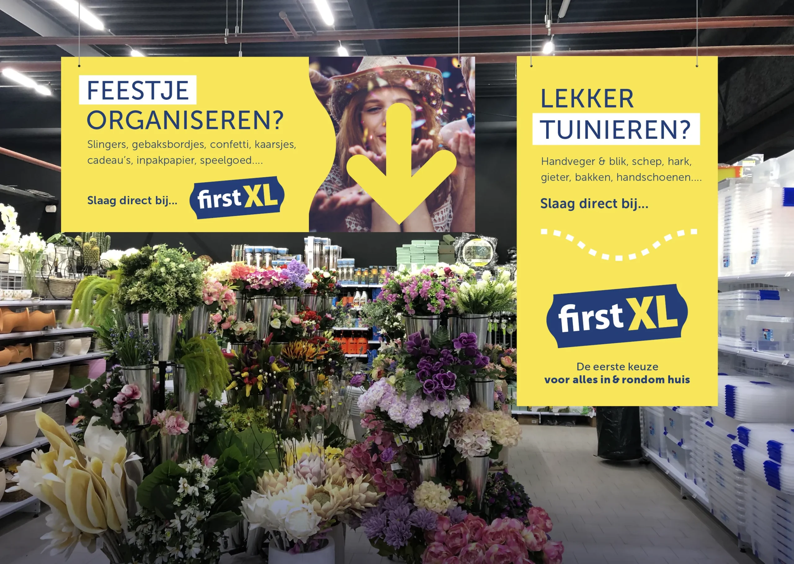 UnitR reclamebureau Utrecht branding detailhandel FirstXL logo ontwerp Branding Utrecht Winkel Signing