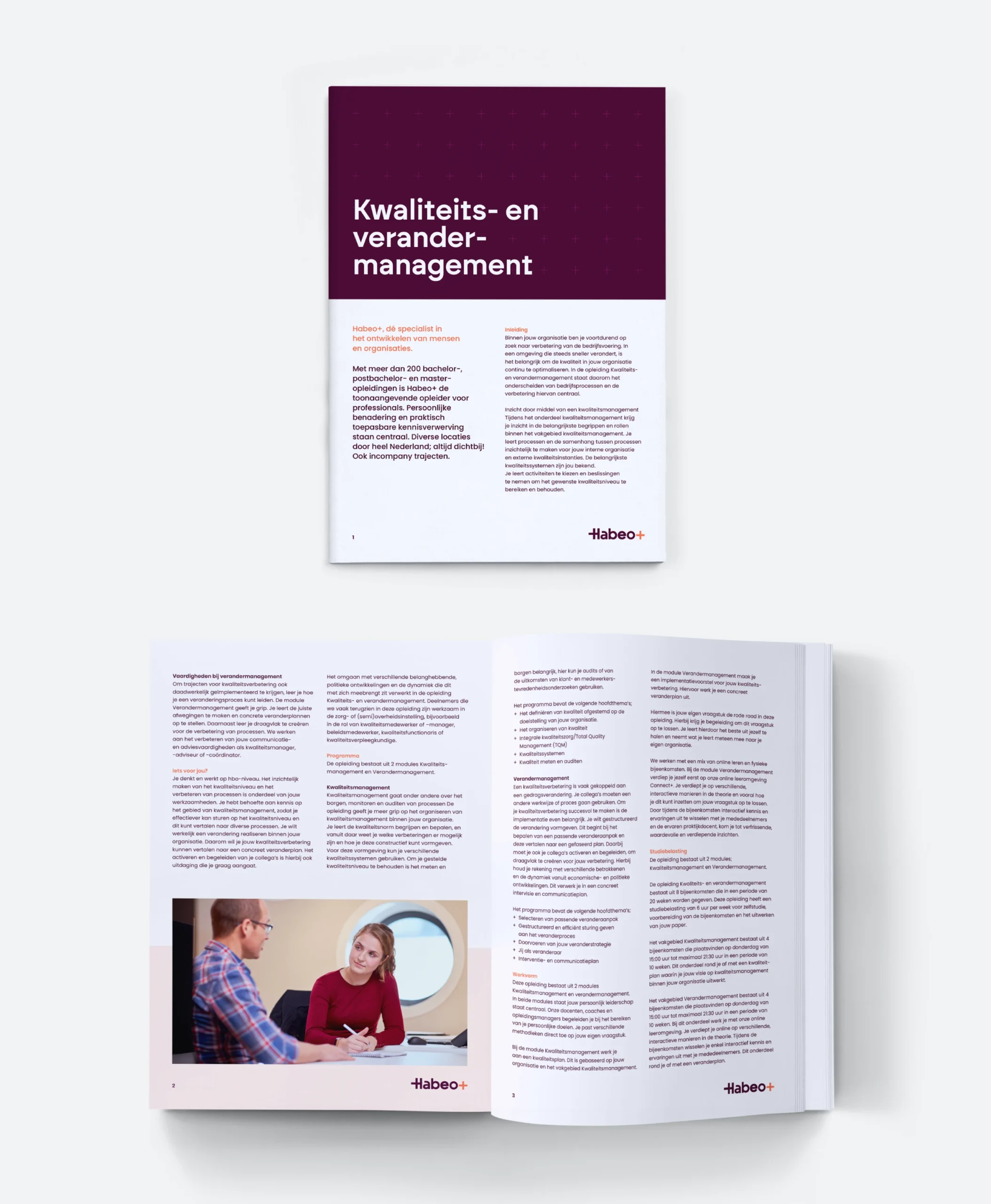 UnitR reclamebureau Utrecht Habeo+ Huisstijl specialist ondersteuning DTP Utrecht Leaflet opmaak